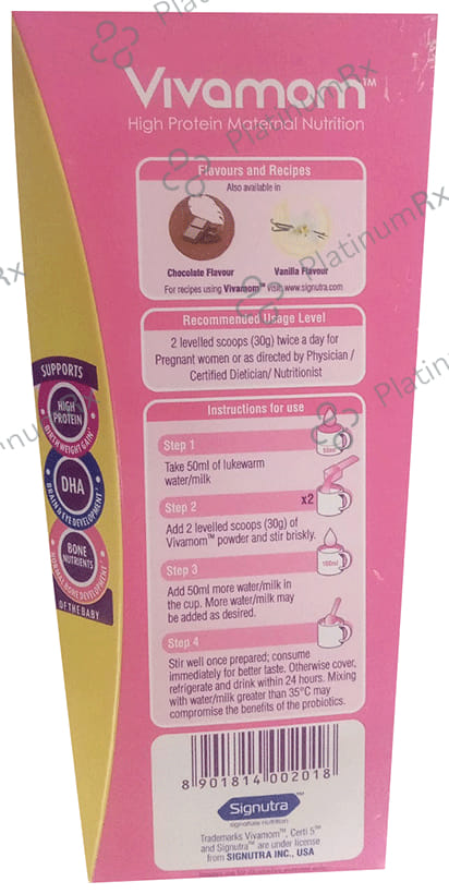 Vivamom High Protein Maternal Nutrition Supplement Chocolate Flavour Powder 400gm