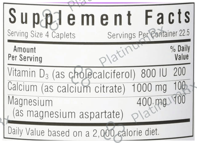 Bluebonnet Calcium Citrate Magnesium Vitamin D3 Caplet 90s