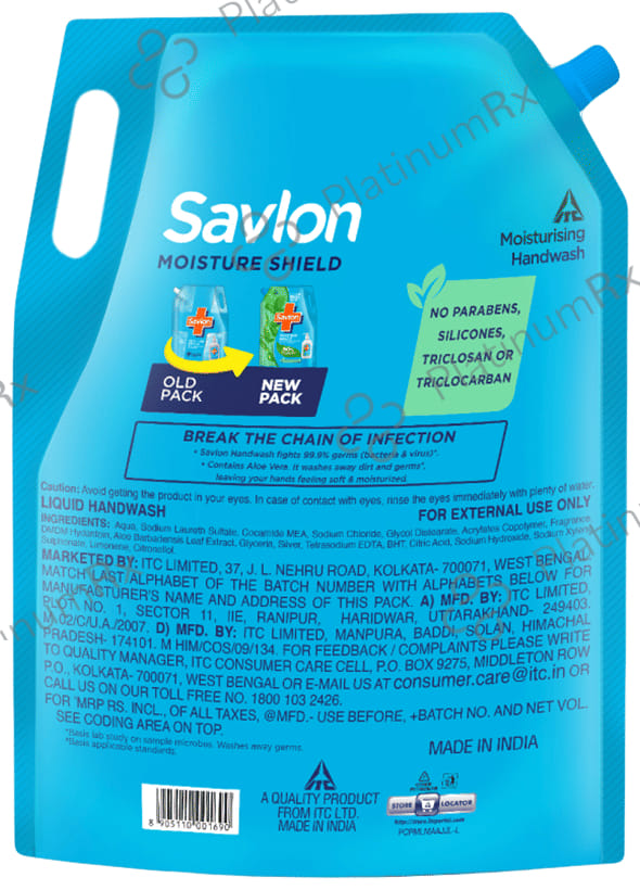 Savlon Moisture Shield Refill Germ Protection Liquid Handwash