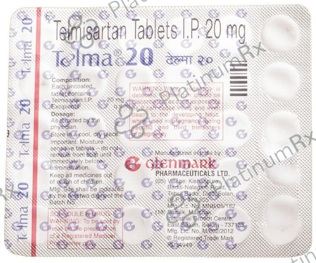 Telma 20mg Tablet 30s