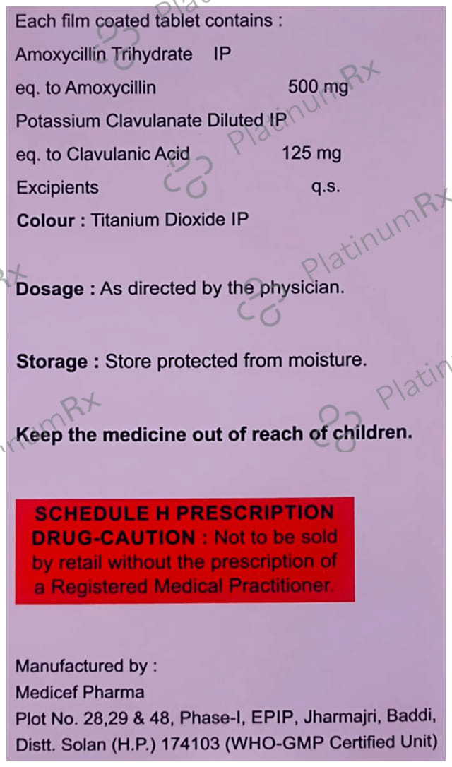 Azitoch CV 500/125mg Tablet 10s
