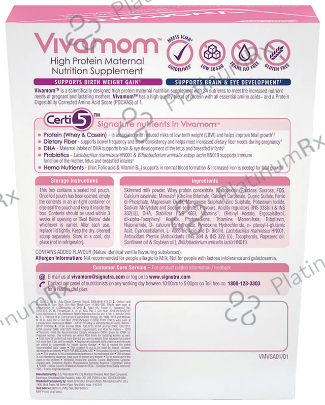 Vivamom High Protein Maternal Nutrition Supplement Kesar Badam Flavour Powder 200gm