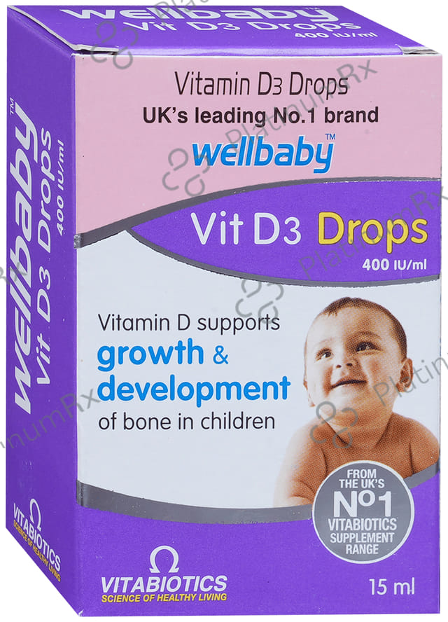 Wellbaby Vit D3 400IU Oral Drops 15ml