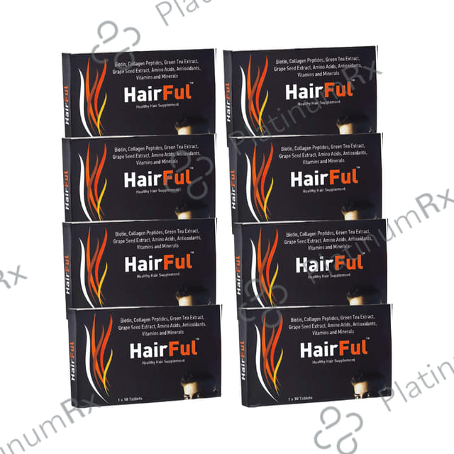 HairFul Tablet for Women & Men Hair Care (10 Each) 8 Strip