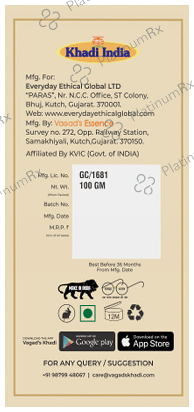 Vagad's Khadi Herbal Multani Mitti-Rose Soap