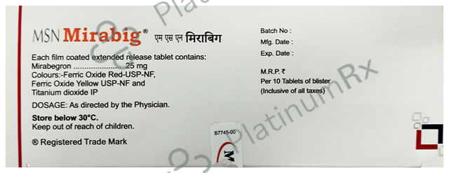 MSN Mirabig 25mg Tablet ER 10s