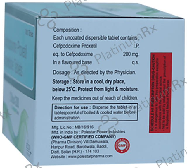 Cfdox 200mg Tablet DT 10s