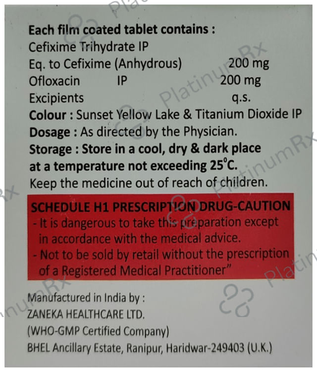 Advixime OF 200/200mg Tablet 10s