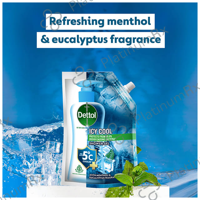 Dettol Bodywash & Shower Gel - pH Balanced & Soap Free Icy Cool Refill Pack