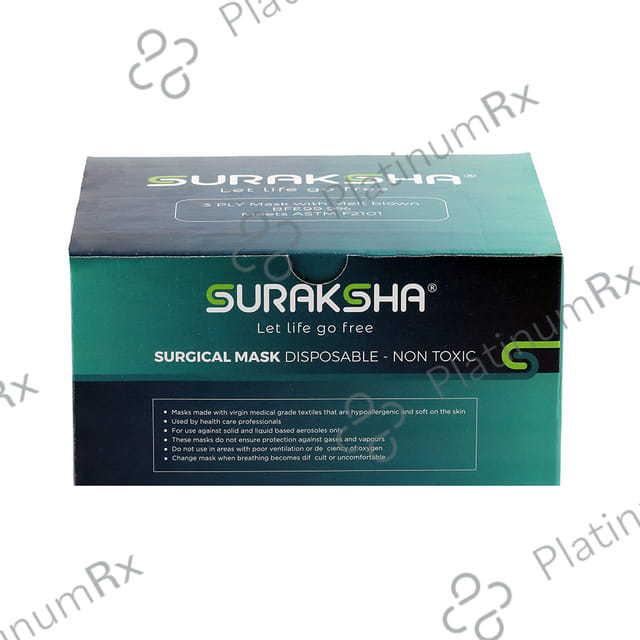 Suraksha 3 Ply Disposable Surgical Mask