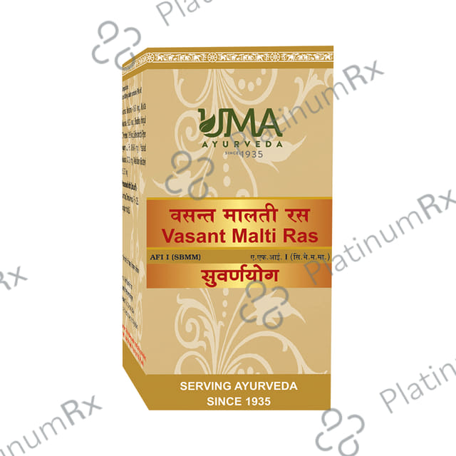 Uma Ayurveda Vasant Malti Ras Tablet (with Gold)