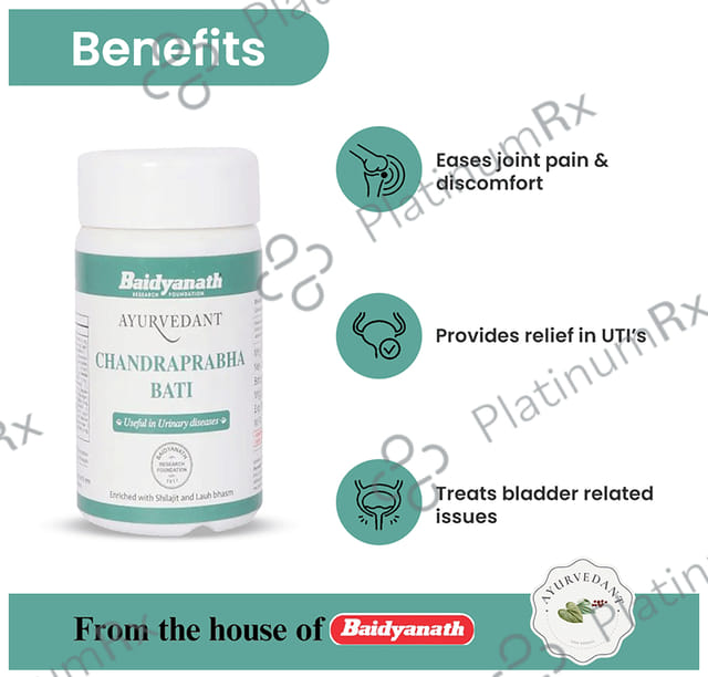 Baidyanath (Jhansi) Ayurvedant Chandraprabha Bati