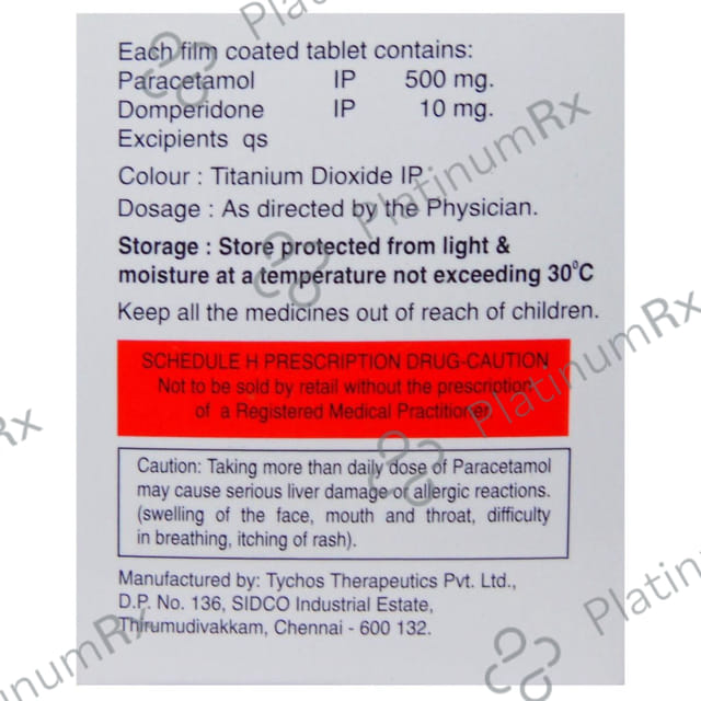 Anadom 10/500mg Tablet 10s