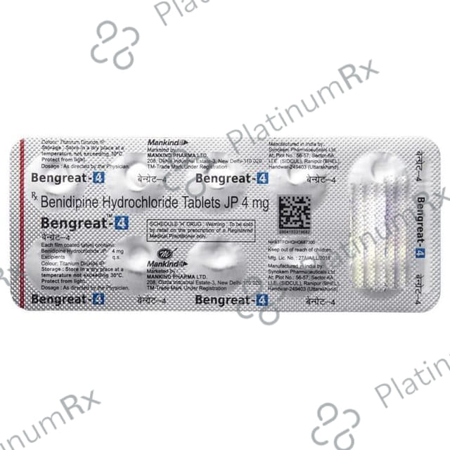 Bengreat 4mg Tablet 10s