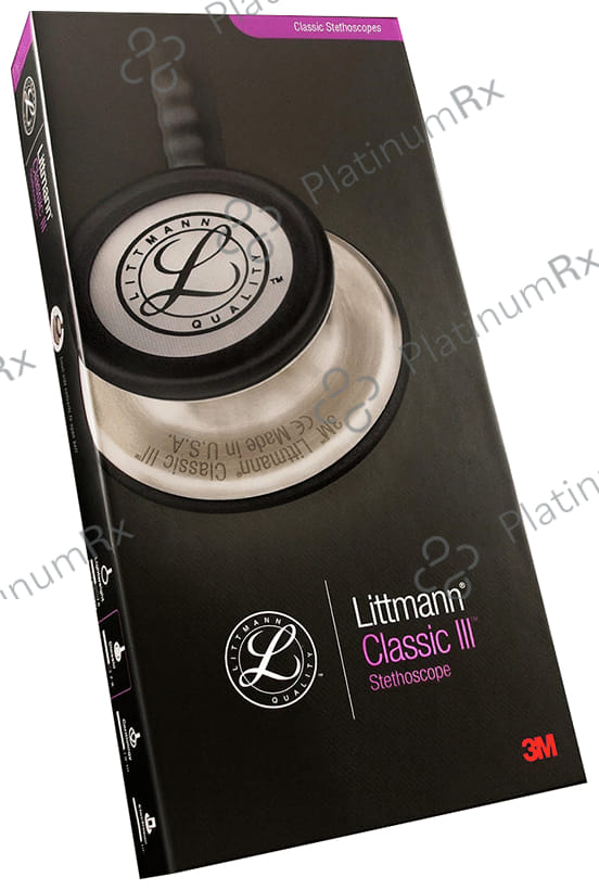 3M Littmann 5620 Classic III Stethoscope, Black Tube, 27 Inch