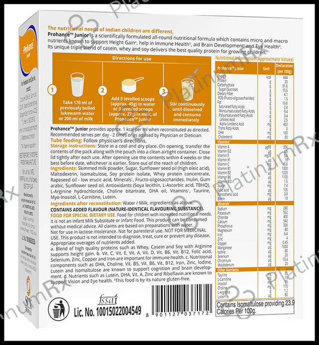 Prohance Junior Flavour Refill Vanilla 200gm