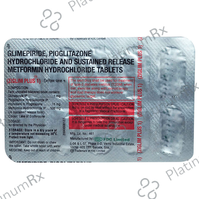 Ziglim Plus 1/500/15mg Tablet SR 10s