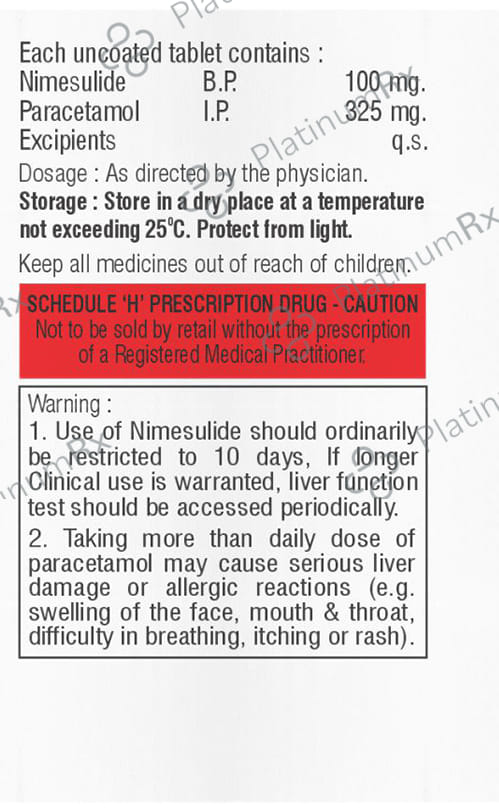 Nimbolik P 100/325mg Tablet 10s