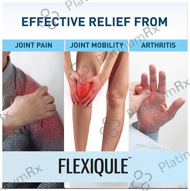 Flexiqule Capsule with Bosewellia Serrata & Ginger - For Joint Stiffness & Pain Relief
