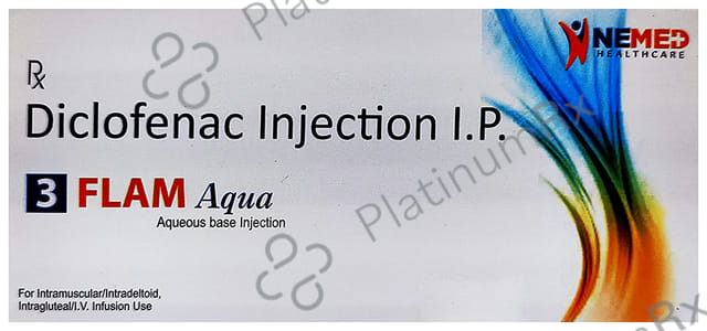 3 Flam Aqua 75mg Injection 1ml