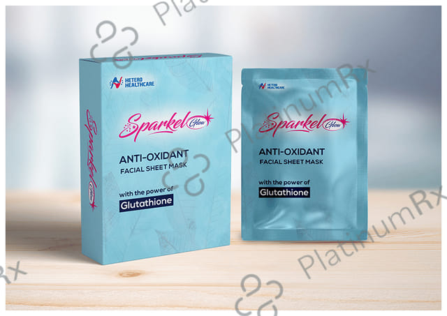 Hetero Healthcare Sparkel Glow Anti-Oxidant Facial Sheet Mask 10 Face Mask