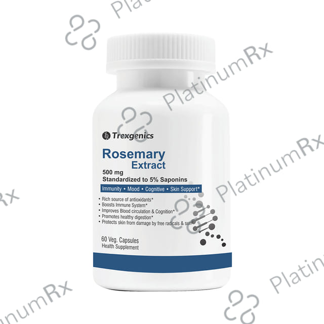 Trexgenics Rosemary Extract 500mg Veg. Capsules