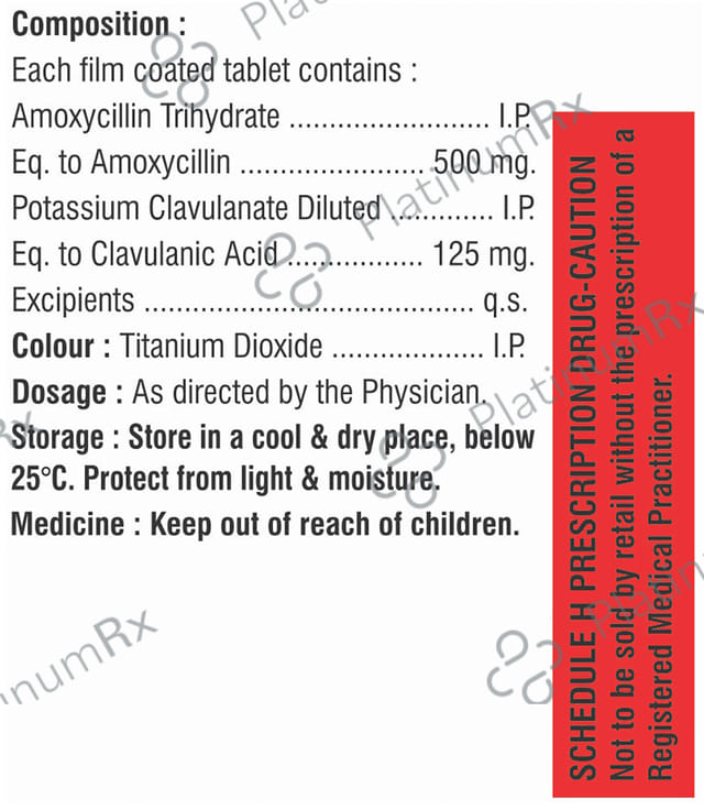Ridsclav 500/125mg Tablet 10s
