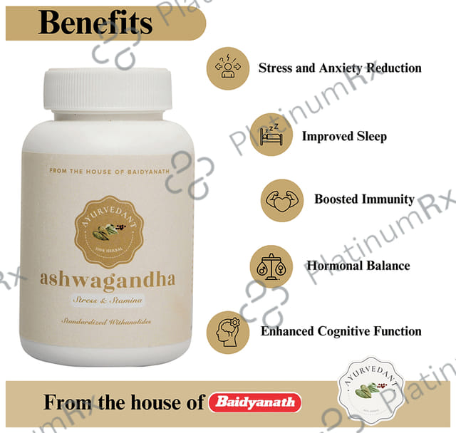 Baidyanath Ayuvedant Ashwagandha Tablet 60s