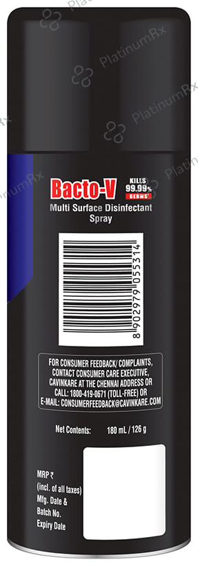 Bacto-V Multi Surface Disinfectant Spray 180 ml