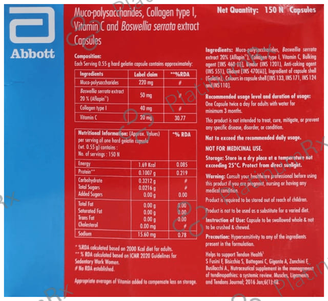 Rejoint T Gluten Free Nutraceutical Capsule 15s