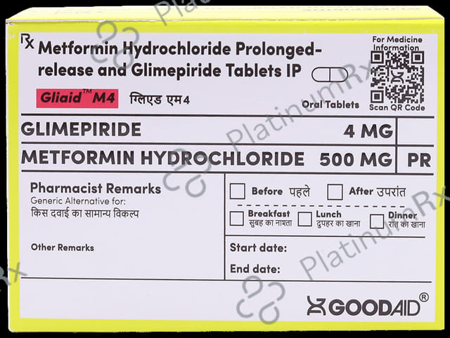Gliaid M4/500mg Tablet PR 10s