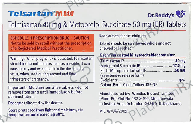 Telsartan M 40/50mg Tablet 10s