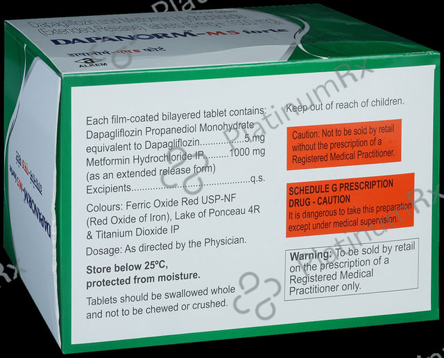 Dapanorm M Forte 5/1000mg Tablet ER 10s