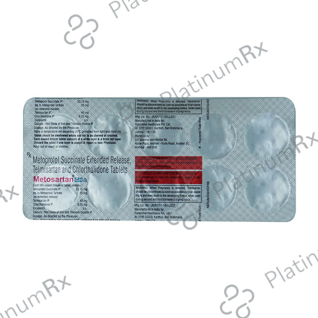 Metosartan CH 50/6.25mg Tablet 10s