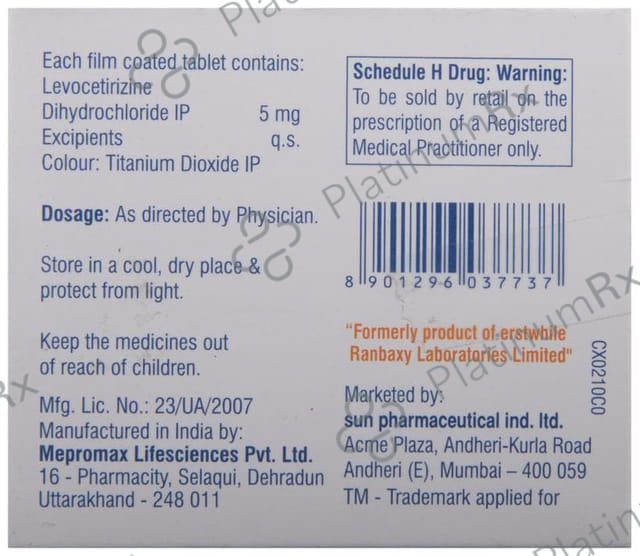 Teczine 5mg Tablet 10s