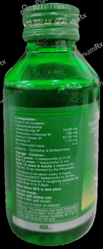 Gulfadryl Green Cough Expectorant Mint 100ml