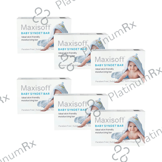 Maxisoft Baby Syndet Bar (75gm Each) 6 units