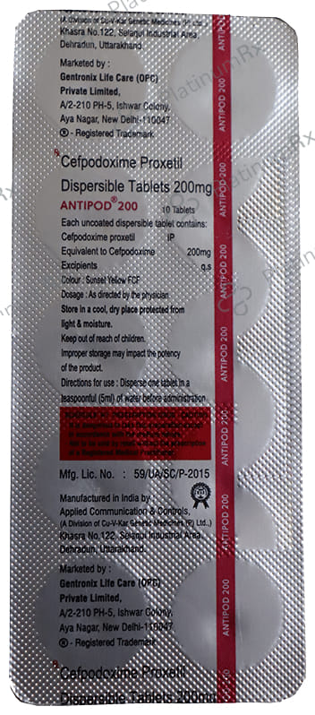 Antipod 200mg Tablet DT 10s
