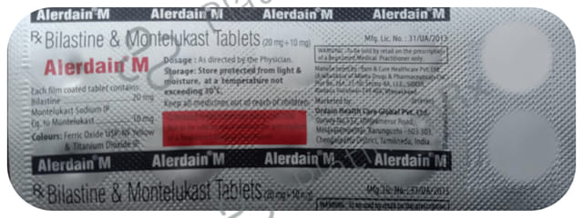 Alerdain M 2.5/4mg Tablet 10s