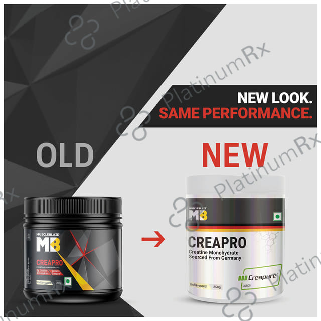 MuscleBlaze Creapro Creatine - With Creapure for Lean Muscles, Energy & Strength -