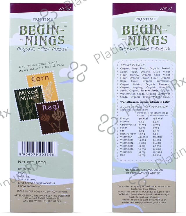 Pristine Beginnings Organic Millet Muesli 300 gm
