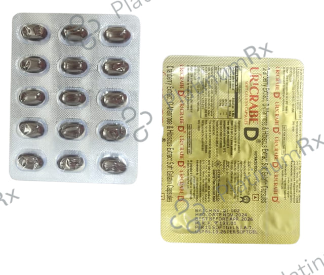 Uricrabe D 200/200/100mg Capsule 15s
