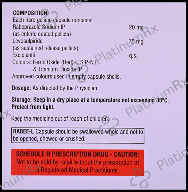 Rabee L 75/20mg Capsule SR 10s