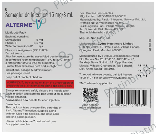 Alterme Injection (3ml Cartridge + 10 Needles)