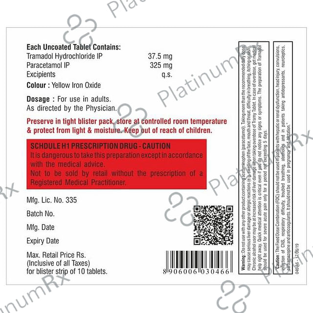 Tramy 325mg/37.5mg Tablet