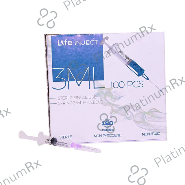 Life Inject 3ML Sterile Single Use Syringe with Needle