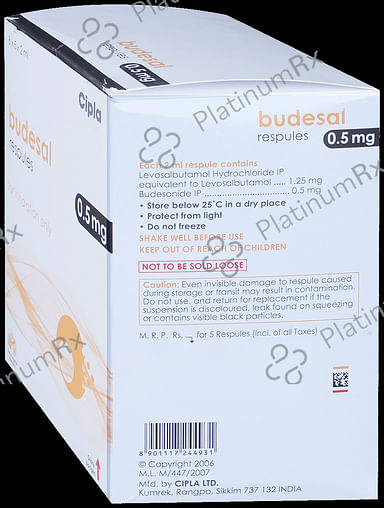 Budesal 2ml 0.5mg/1.25mg Respule 5s