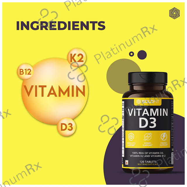 Boldfit Vitamin D3 60000IU Tablet 120s