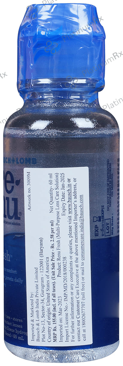 Renu Fresh Lens Cleansing Solution 60ml