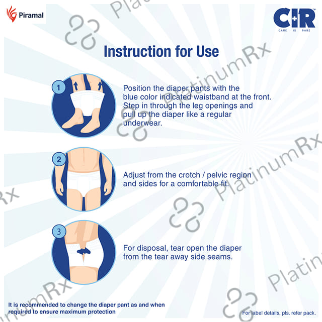 CIR Adult Diaper Pants XL 10s